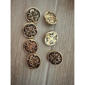 Vintage Gold Celtic Cross Plastic  Buttons (7)